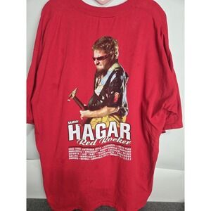 Vintage y2k Sammy Hagar Red Rocker Tee 2002 Tour With Dates Size 2xl Van Halen